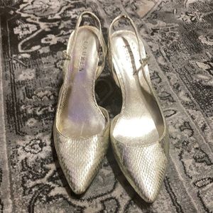 Ralph Lauren Gold Heels